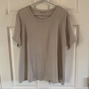 Vanilla Star Ladies Short Sleeve Mixed Media Casual Top Size L